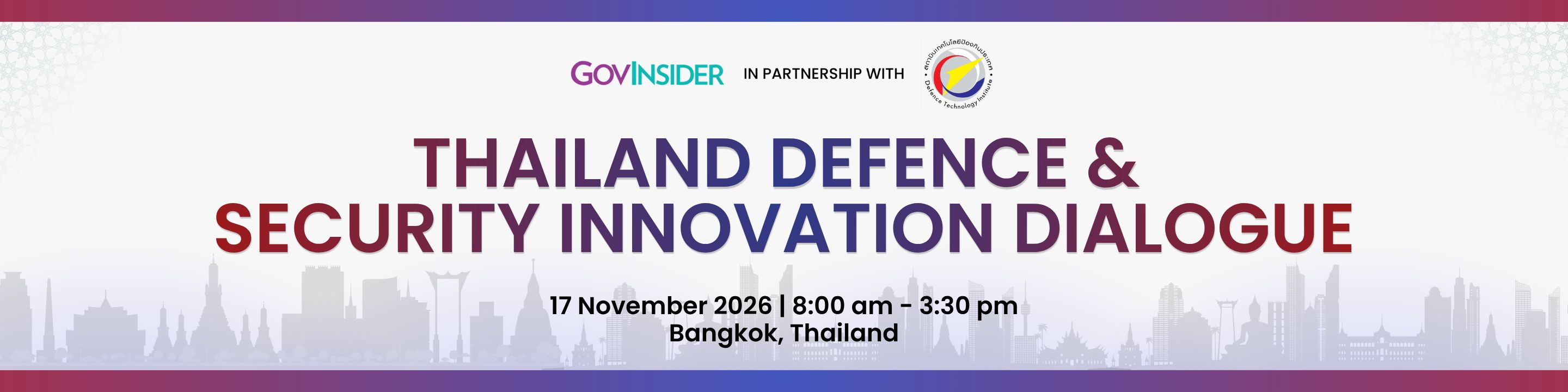 event banner for Thailand Defence & Security Innovation Dialogue